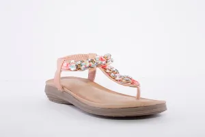 LUNAR - JLH272 Majorca III Toe Post Sandal Pink