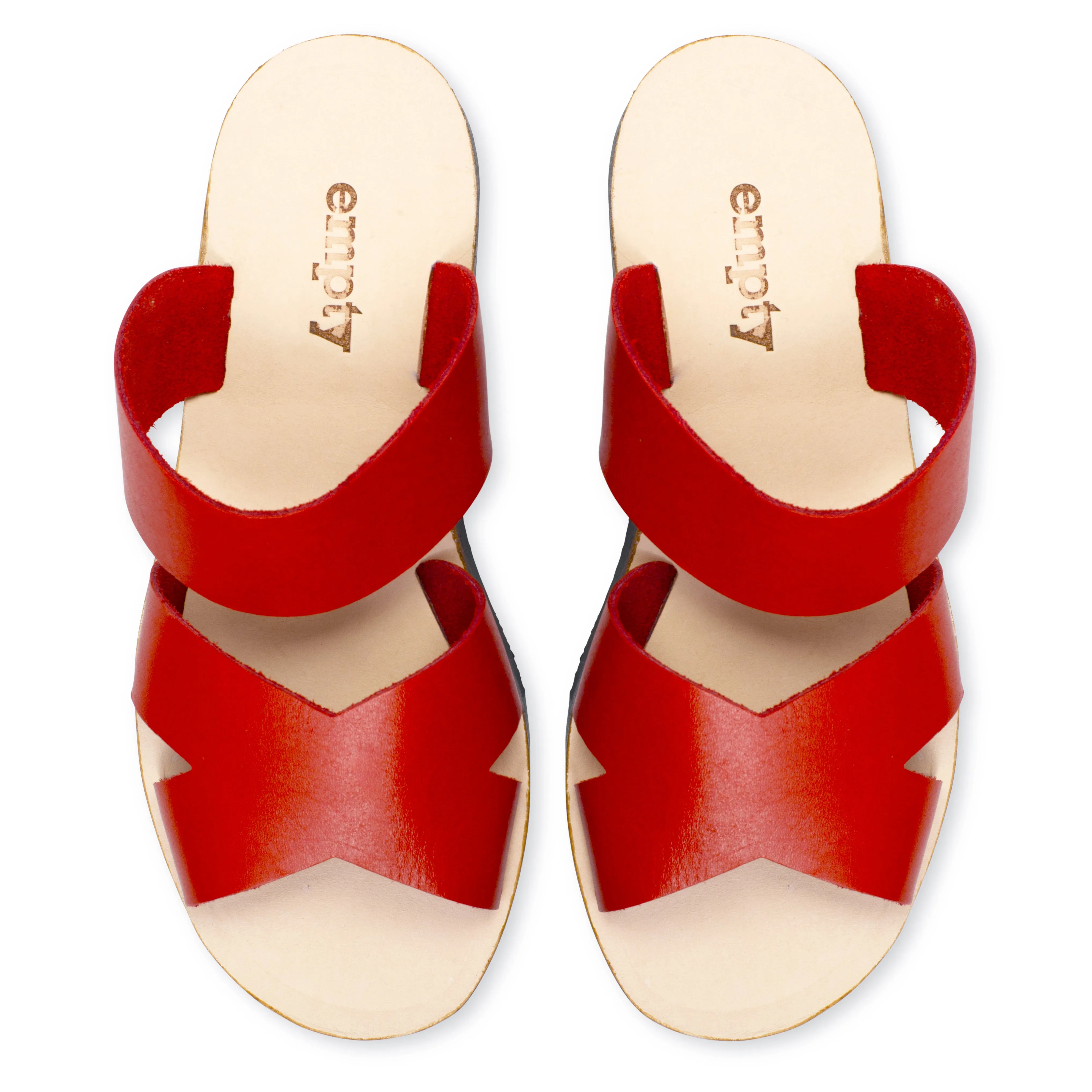 Mabel Leather Sandal - Red