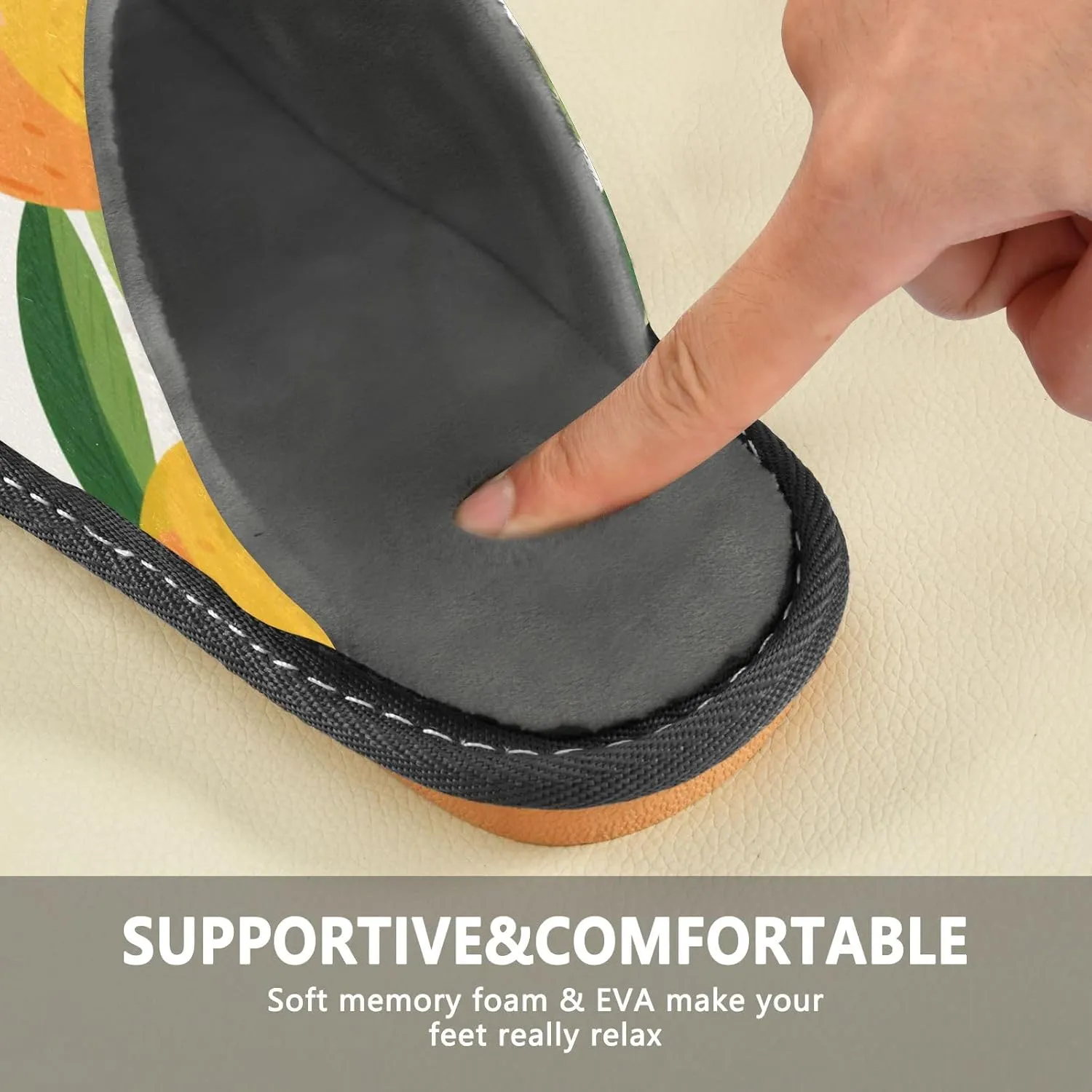 Mango Fruit House Slippers, Non Slip Slippers for Women Men Warm Slippers House Shoes Indoor Outdoor Slippers