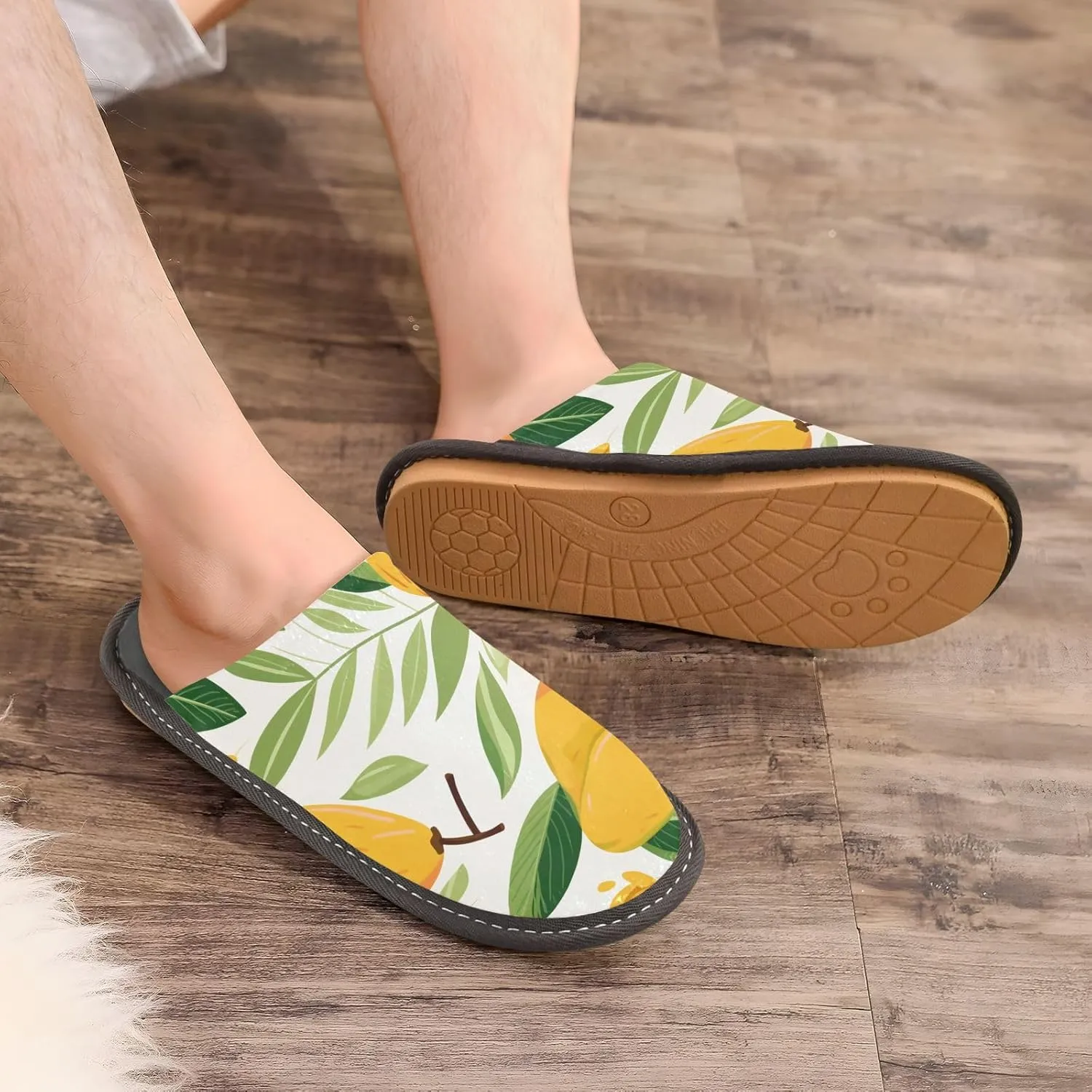 Mango Fruit House Slippers, Non Slip Slippers for Women Men Warm Slippers House Shoes Indoor Outdoor Slippers