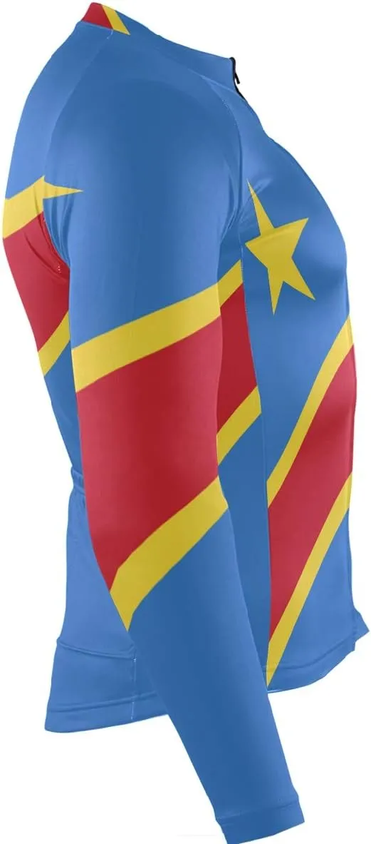 Maryland Flag Men's Cycling Jersey Long Sleeve Breathable Biking Shirts Gear Style