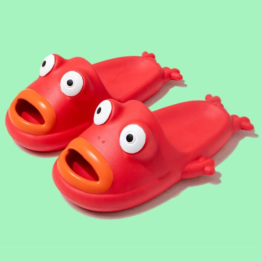 MEADOO Frog Slippers,Frog Flip Flops, Thickness Bath Slipper, Funny Couple Frog Slides, Bass Sandals, Beach & Shower Shoes