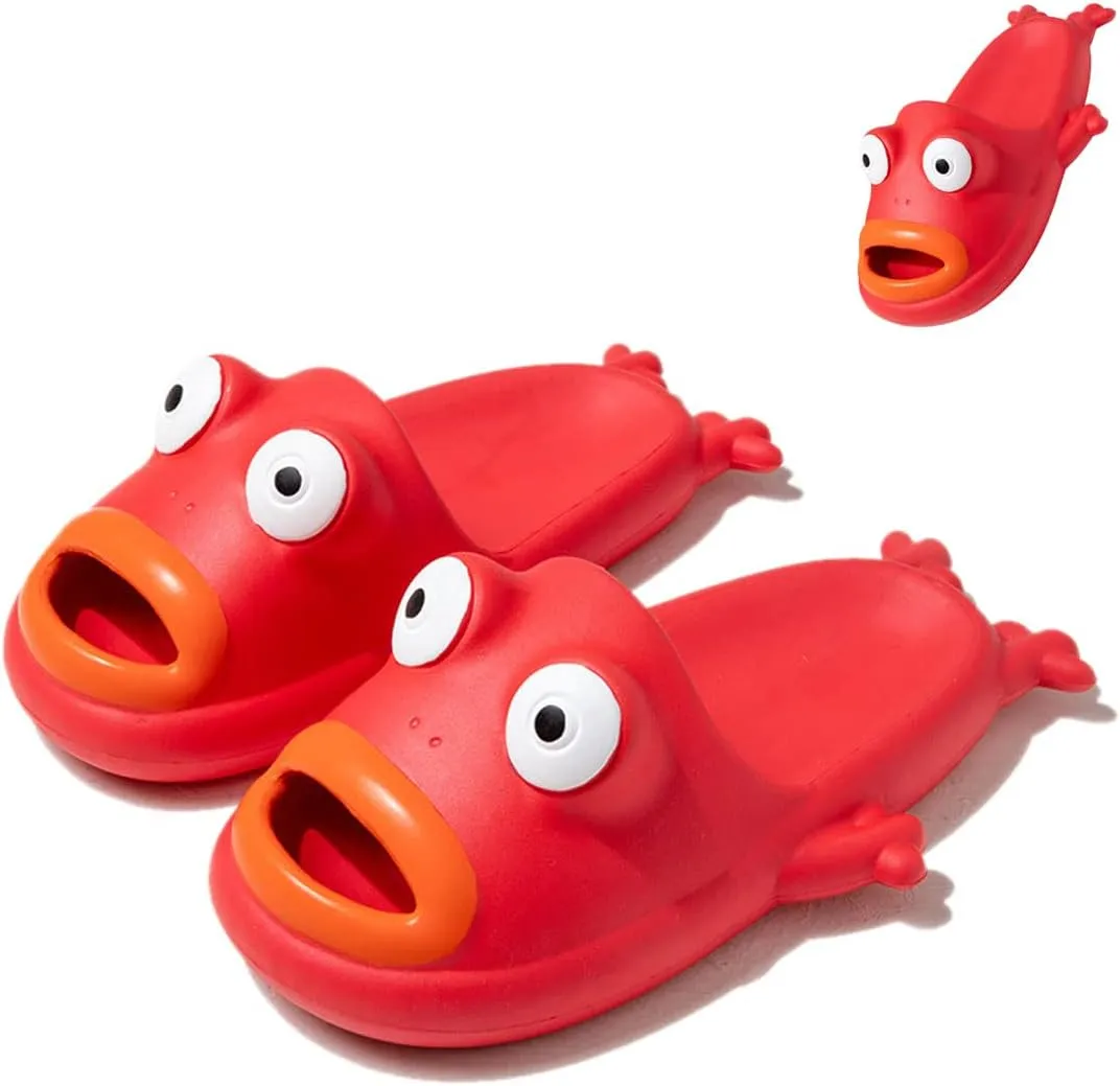 MEADOO Frog Slippers,Frog Flip Flops, Thickness Bath Slipper, Funny Couple Frog Slides, Bass Sandals, Beach & Shower Shoes