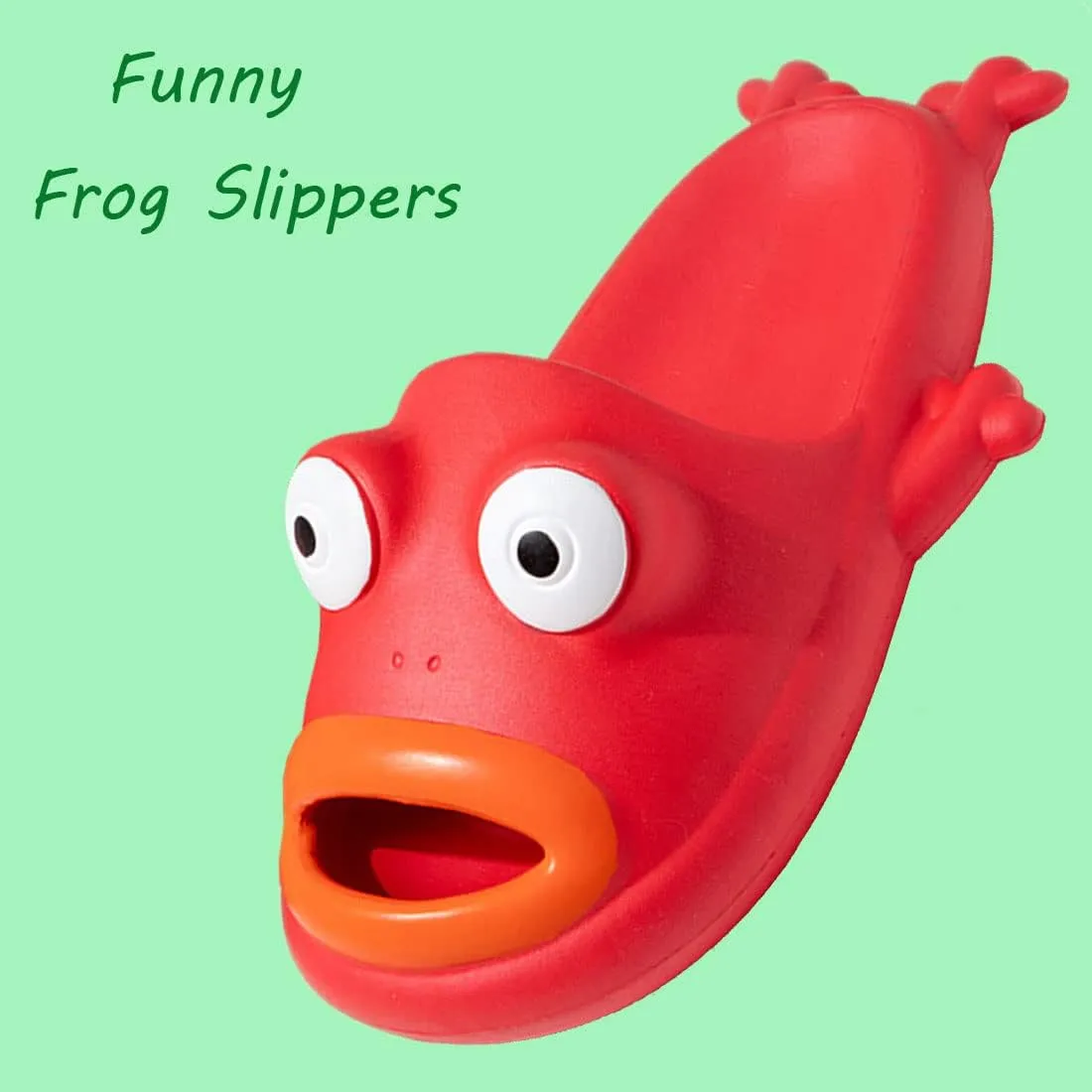 MEADOO Frog Slippers,Frog Flip Flops, Thickness Bath Slipper, Funny Couple Frog Slides, Bass Sandals, Beach & Shower Shoes