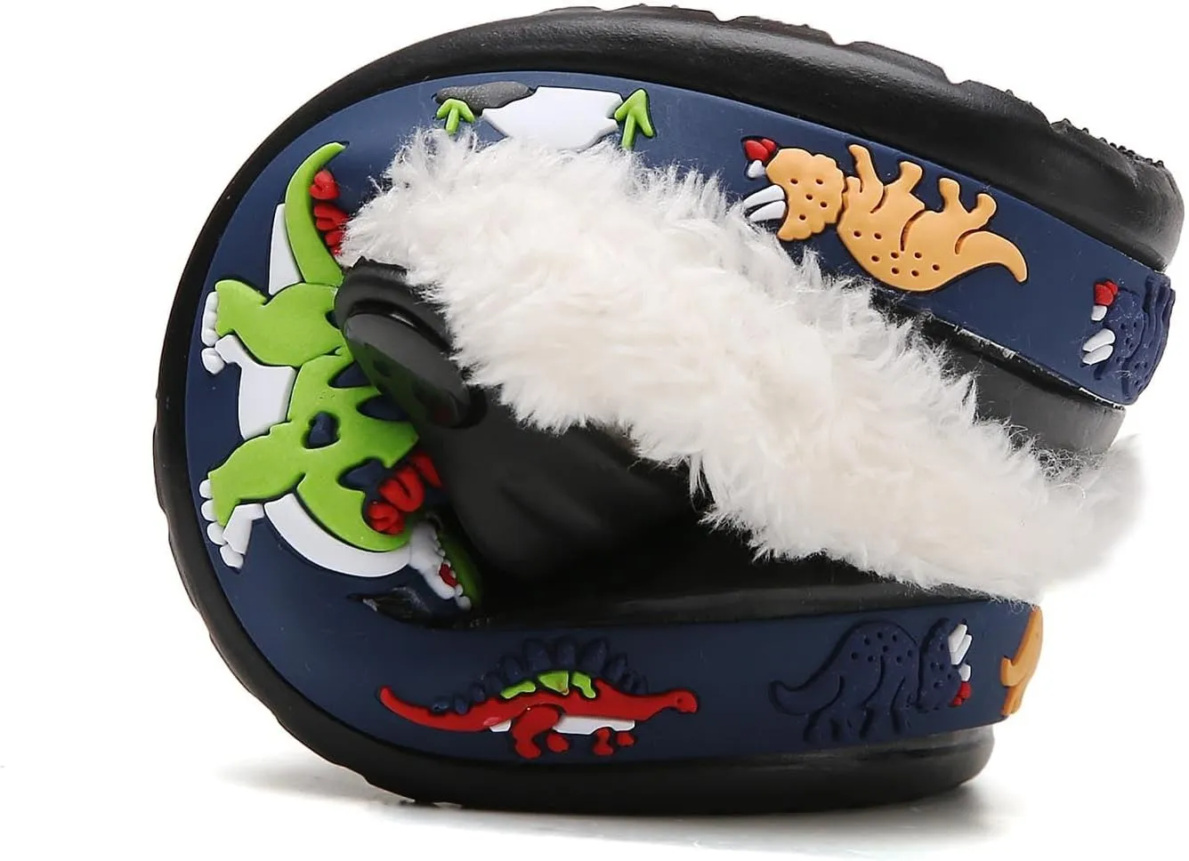 Meidiastra Kids Fur Lined Clogs Shoes Slip On Garden Shoes Non Slip House Home Slippers for Boys Girls