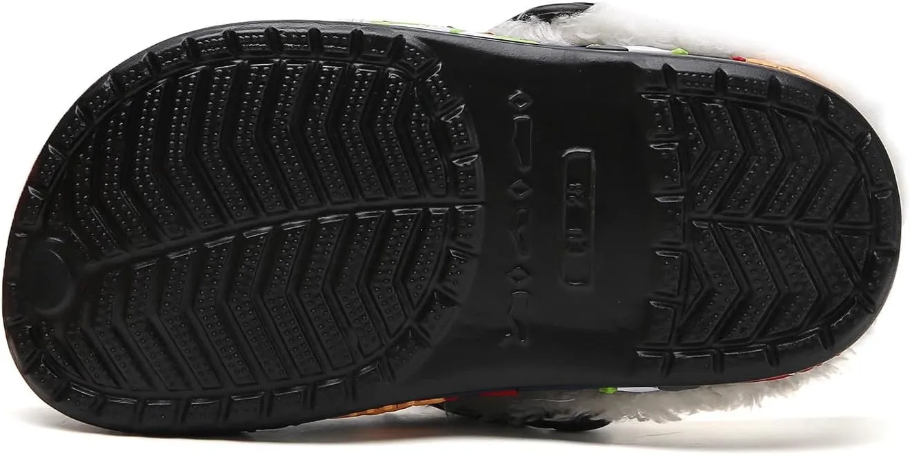 Meidiastra Kids Fur Lined Clogs Shoes Slip On Garden Shoes Non Slip House Home Slippers for Boys Girls