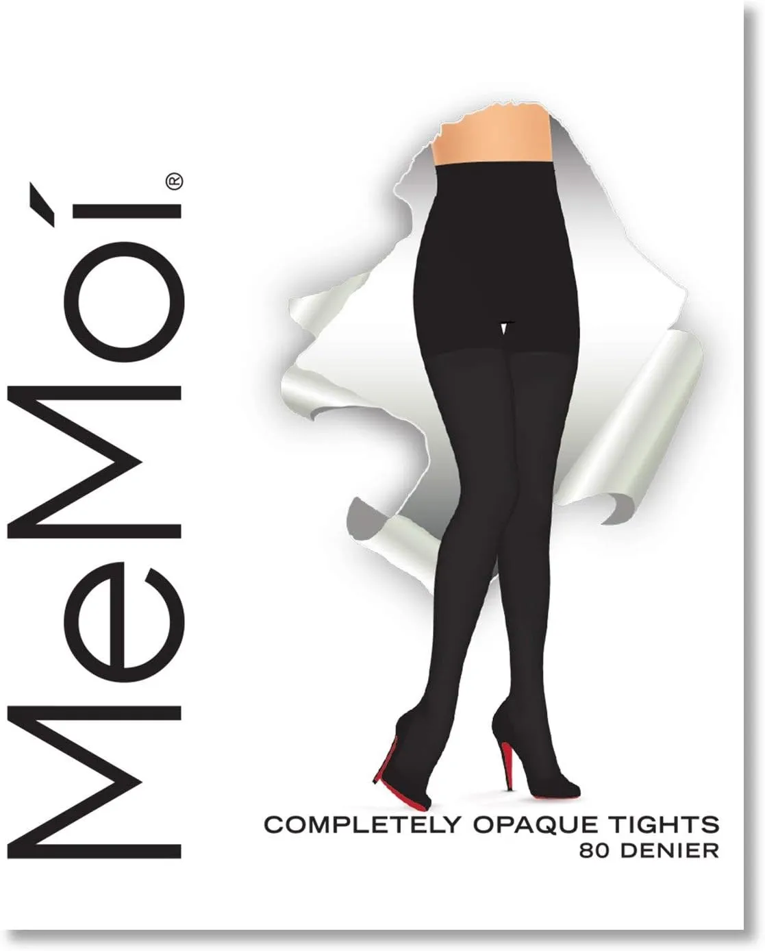 MeMoi Completely Opaque Control Top Tights for Women, Comfortable Control Top Tights, 80 Denier - Sizes Small to Q2
