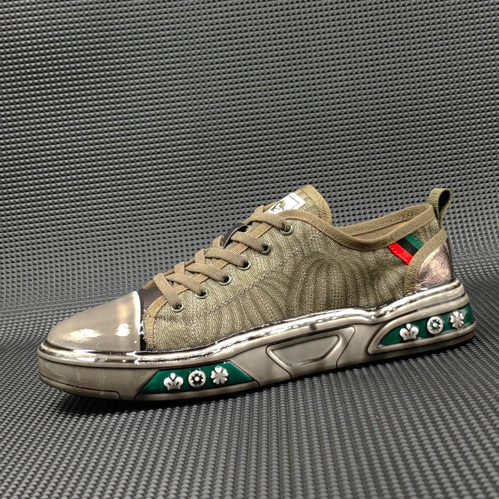 Men Fashion Breathable Canvas Flat Casual Sneakers