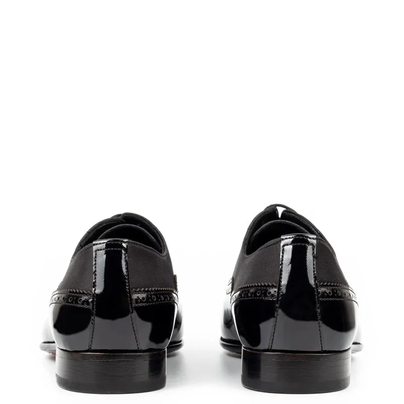 Men Patent Shiny Leather Handmade Oxford Shoes
