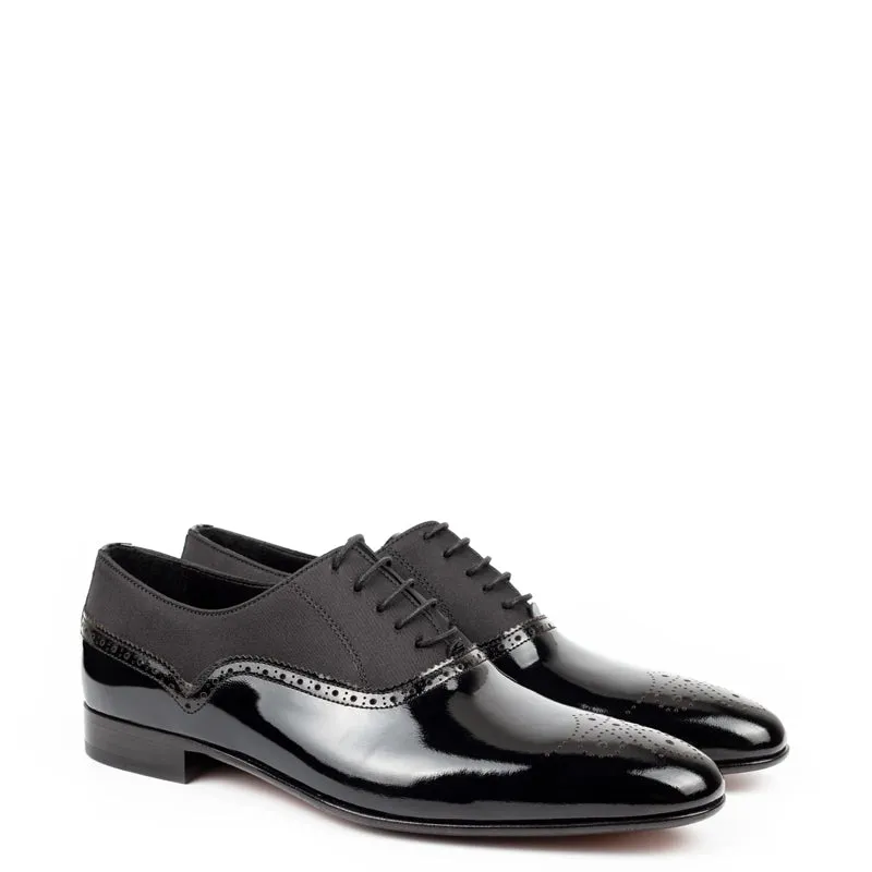 Men Patent Shiny Leather Handmade Oxford Shoes