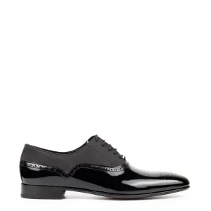 Men Patent Shiny Leather Handmade Oxford Shoes