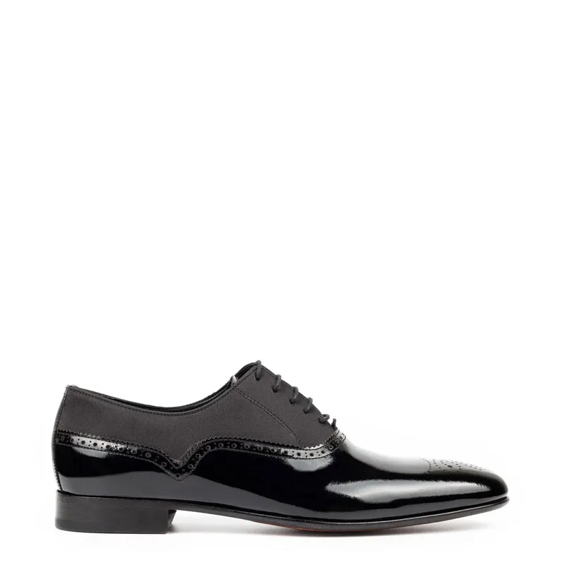 Men Patent Shiny Leather Handmade Oxford Shoes