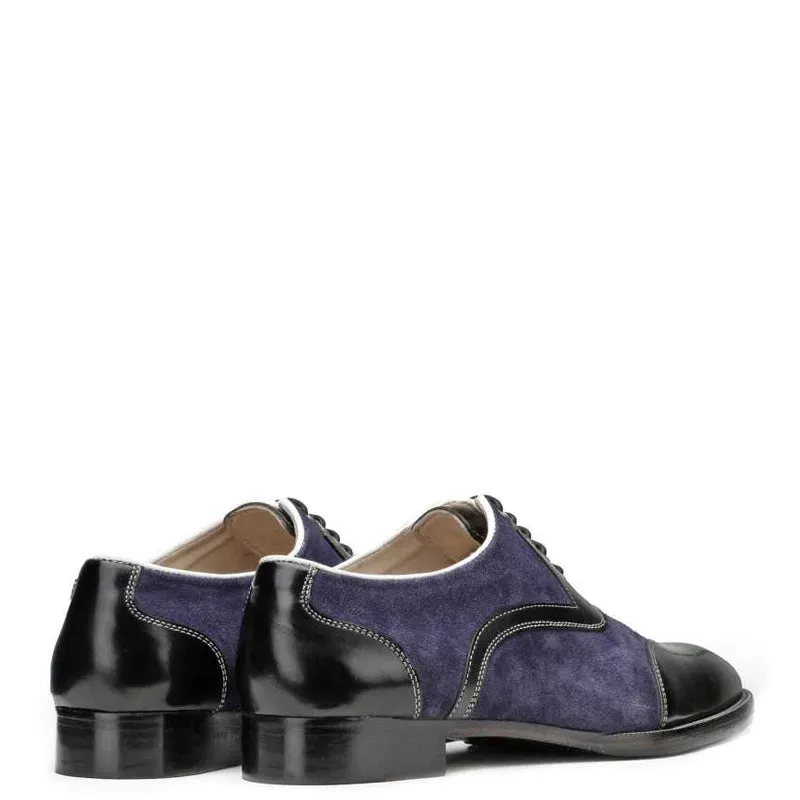 Men Suede Shiny Leather Oxford Shoes