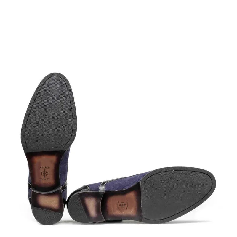 Men Suede Shiny Leather Oxford Shoes