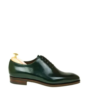 Men Wholecut Plain Shiny Leather Oxford Shoes