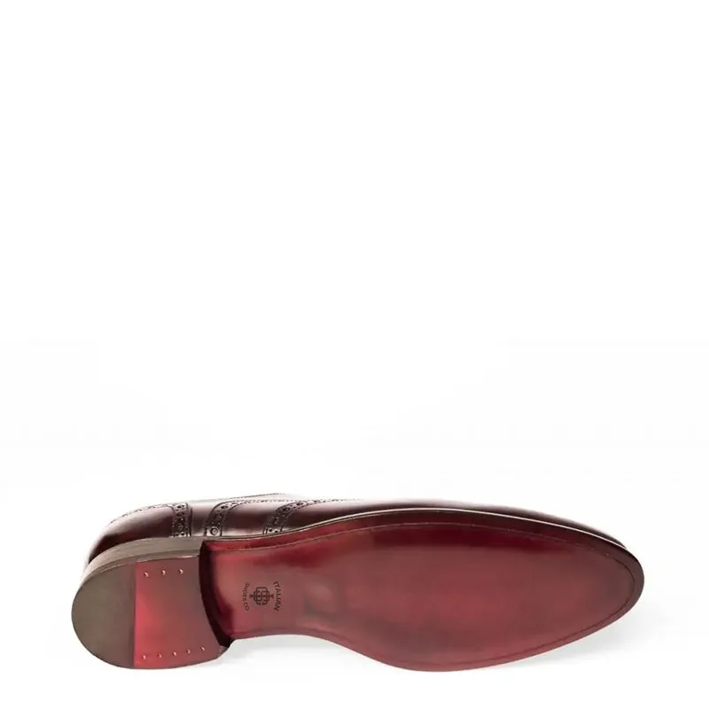 Men Wingtip Shiny Leather Oxford Shoes