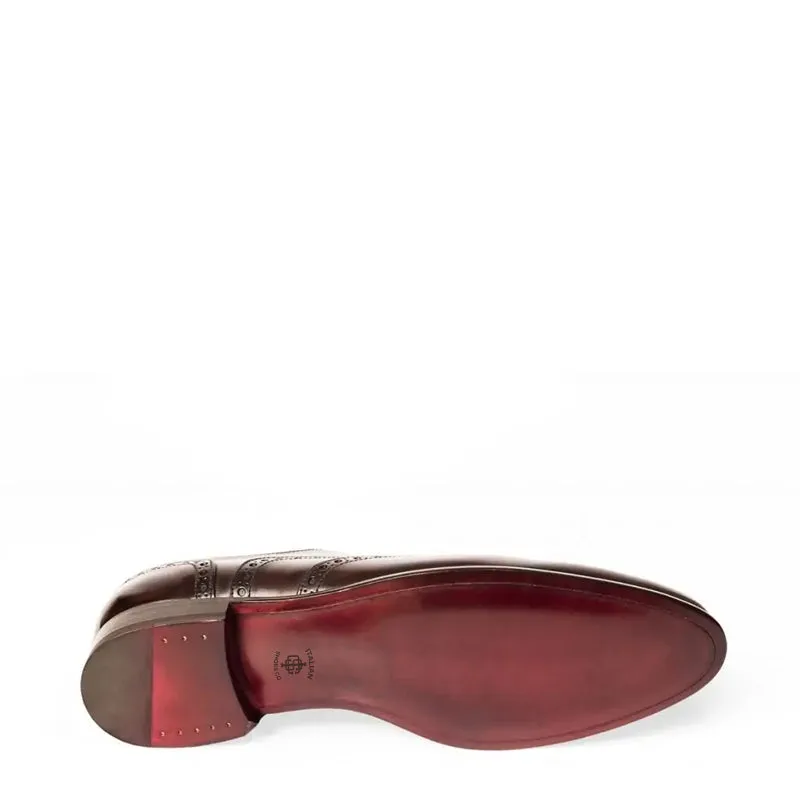Men Wingtip Shiny Leather Oxford Shoes