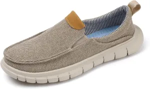 Men's Canvas Slip on Casual Loafers Flat Sneakers Walking Boat Shoes
