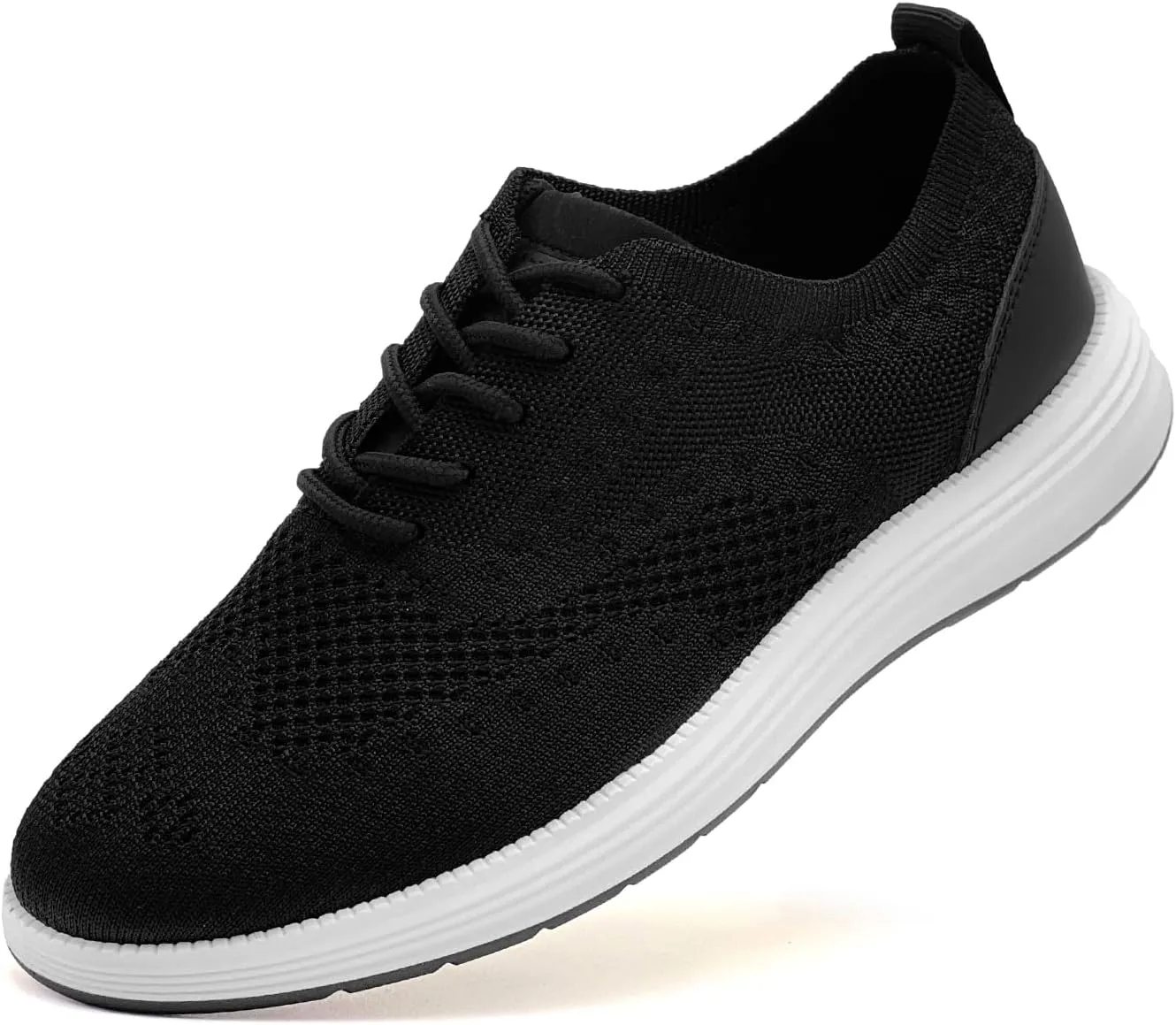 Men's Casual Dress Sneakers Oxfords Lace-Up Mesh Breathable Lightweight Fashion Walking Shoes Tennis Comfortable