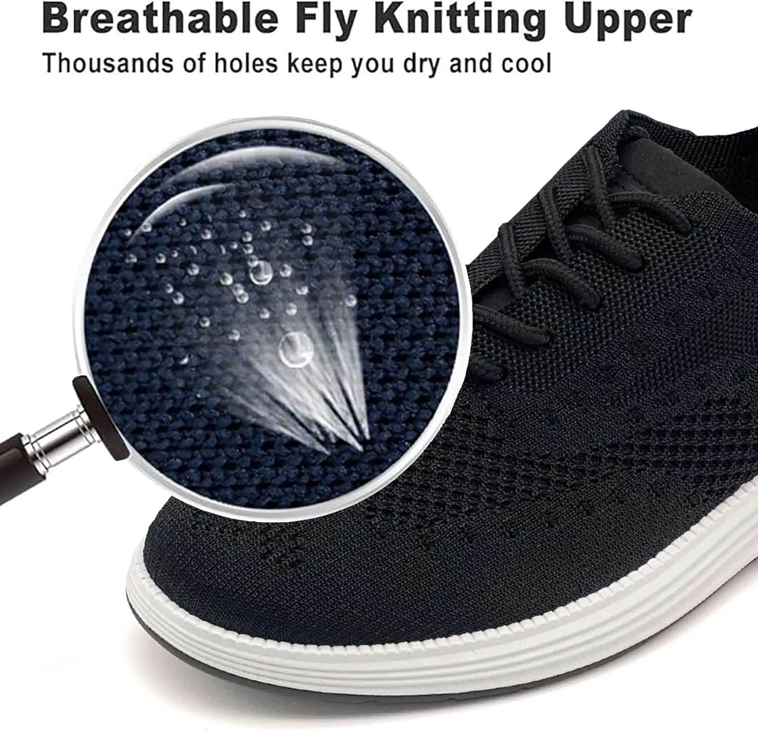 Men's Casual Dress Sneakers Oxfords Lace-Up Mesh Breathable Lightweight Fashion Walking Shoes Tennis Comfortable