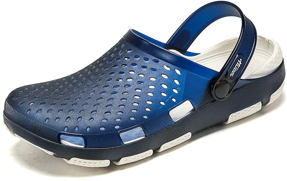 Men's Classic Clogs Garden Shoes Anti-Slip Casual Water Shoe Beach Shower Sandals Summer Slippers