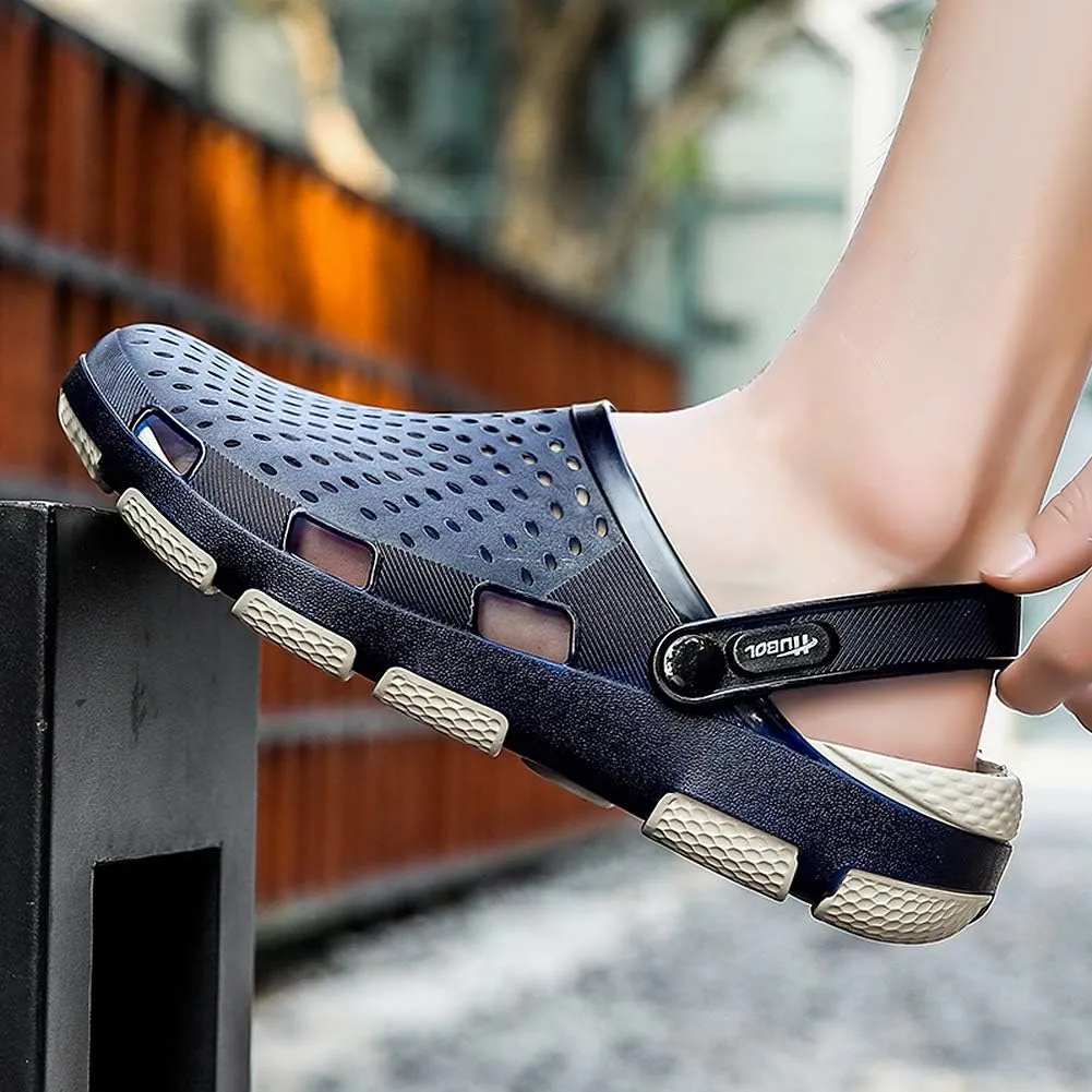 Men's Classic Clogs Garden Shoes Anti-Slip Casual Water Shoe Beach Shower Sandals Summer Slippers
