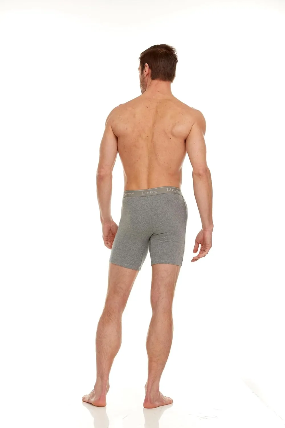 Mens Cotton Stretch Boxer Briefs, Fly/No Fly - Breathable Anti Chafing Tagless Underwear for Men - Multipack