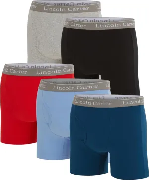 Mens Cotton Stretch Boxer Briefs, Fly/No Fly - Breathable Anti Chafing Tagless Underwear for Men - Multipack