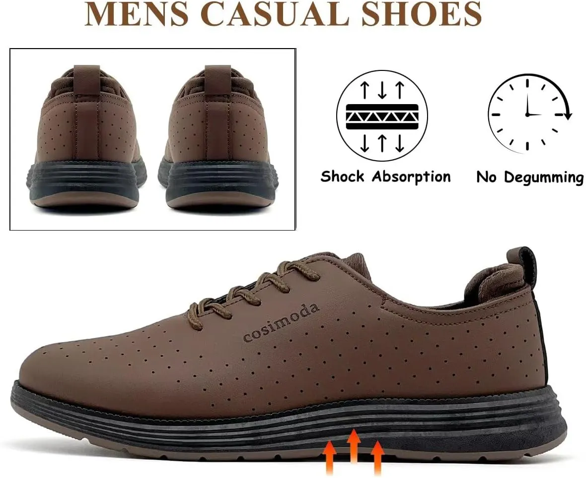 Men's Dress Shoes Patent Leather Tuxedo Shiny Glossy Wide Width Sneakers Casual Business Tennis Black Burgundy
