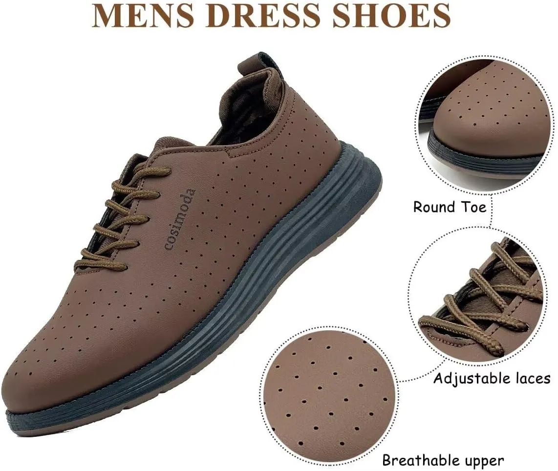 Men's Dress Shoes Patent Leather Tuxedo Shiny Glossy Wide Width Sneakers Casual Business Tennis Black Burgundy