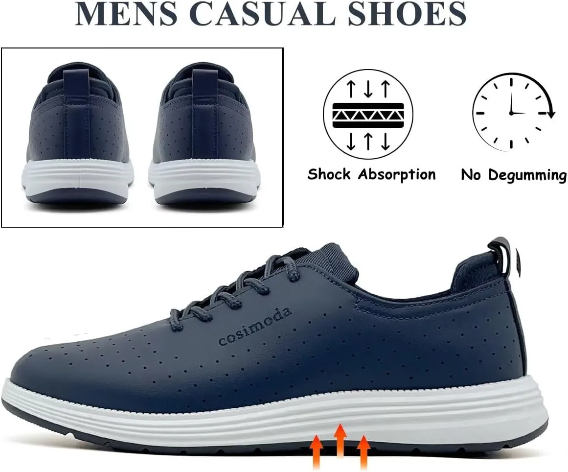 Men's Dress Shoes Patent Leather Tuxedo Shiny Glossy Wide Width Sneakers Casual Business Tennis Black Burgundy