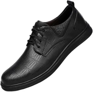 Men's Genuine Leather Oxford Shoes Classic Lace-Up Formal Business & Wedding Dress Shoes for Men