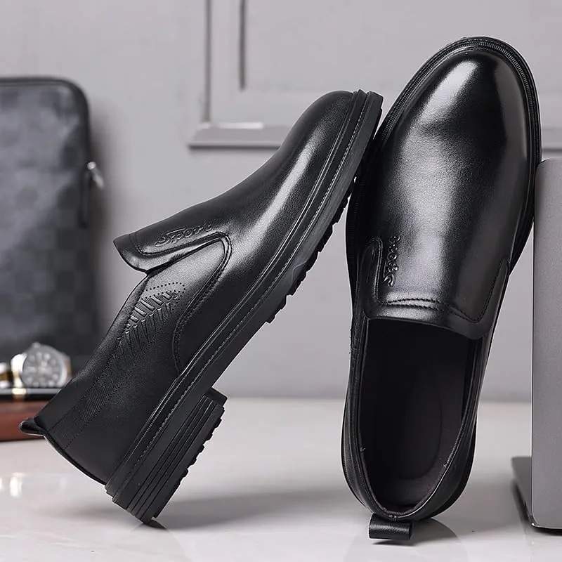 Men's Handmade Modern Classic Lace up Leather Lined Comfortable Dress Shoes Fashion Pointed Toe Slip-On Penny