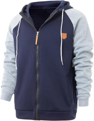 Men's Hoodies Fashion Hooded Sweatshirts Training Long Sleeve Hoodies Casual Zip Up Hoodies Fall Pullover