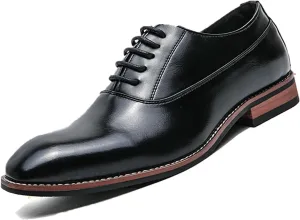 Men’s Leather Oxford Dress Shoes Classic Formal Oxfords Comfortable Business Shoes