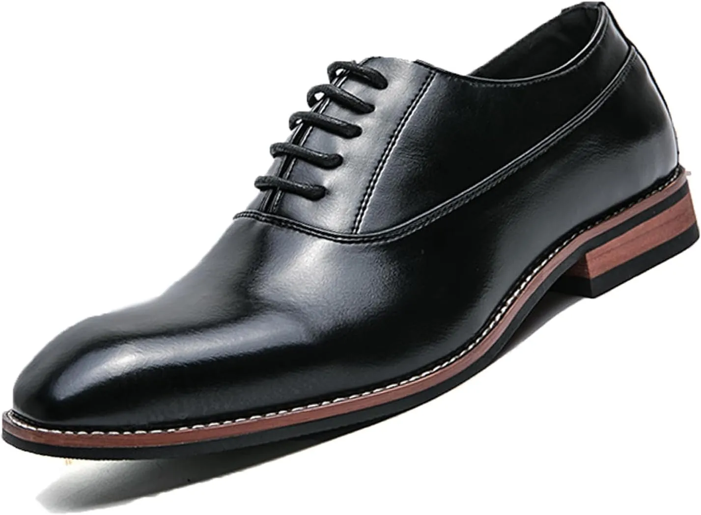 Men’s Leather Oxford Dress Shoes Classic Formal Oxfords Comfortable Business Shoes