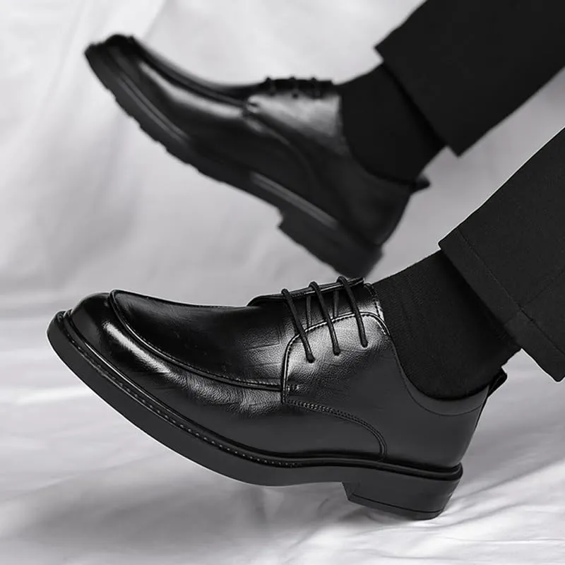 Mens Oxfords Shoes Slip-ons Orthopedic Shoes Genuine Leather Shiny Patent Leather Dress Shoes