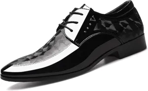 Men's Patent Leather Oxford Formal Business Dress Shoes Italy Modern Suit Tuxedo Shoes