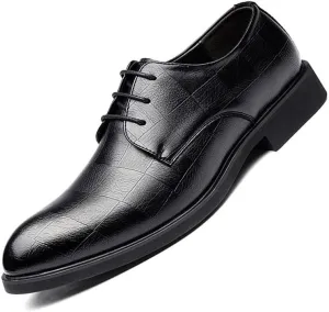Mens Patent Leather Oxfords Formal Tuxedo Dress Shoes for Men Shiny Business Lace Up