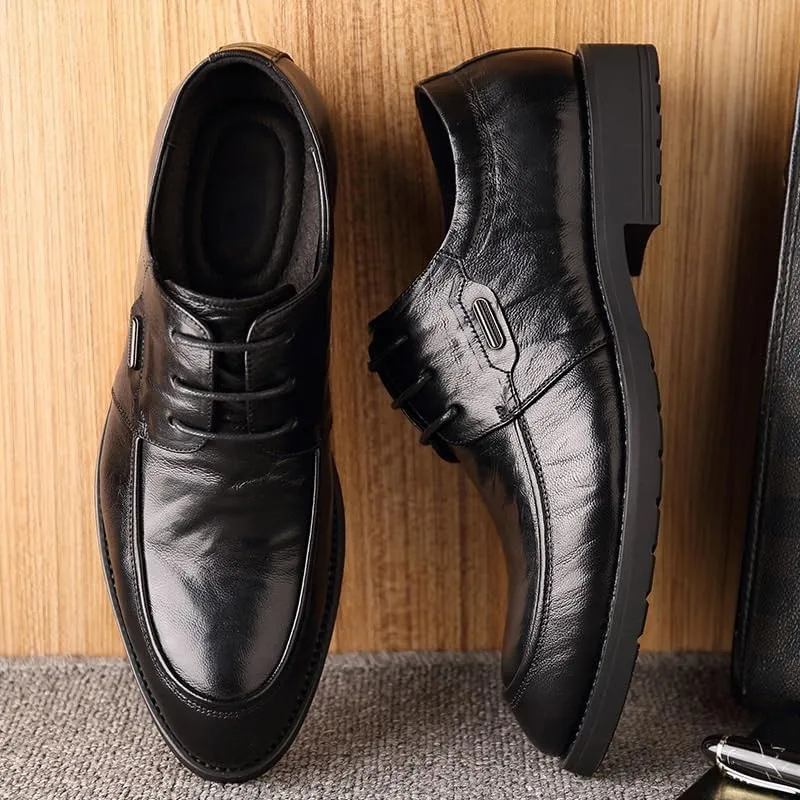 Men's Shiny Patent Leather Dress Shoes Height Increasing Non-Slip Softsole Walking Oxford Shoes Mens Weeding Prom Derby Shoes
