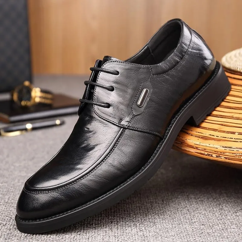 Men's Shiny Patent Leather Dress Shoes Height Increasing Non-Slip Softsole Walking Oxford Shoes Mens Weeding Prom Derby Shoes
