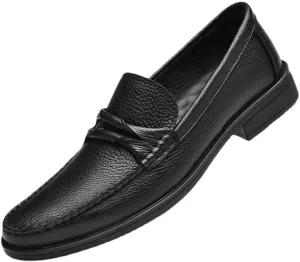 Men's Shiny Patent Leather Dress Shoes Mens Comfortable Breathable Casual Derby Shoes Slip On Pointed Toe Derbys Classic Formal Business Shoes