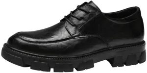 Men's Shiny Patent Leather Dress Shoes Platform Oxford Shoes for Weddings, Parties, Work, Church, Professionals