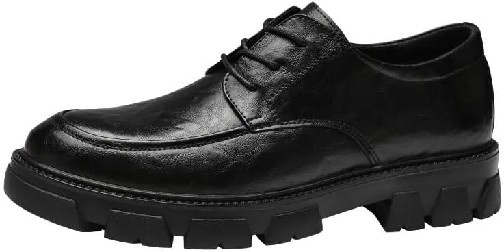 Men's Shiny Patent Leather Dress Shoes Platform Oxford Shoes for Weddings, Parties, Work, Church, Professionals