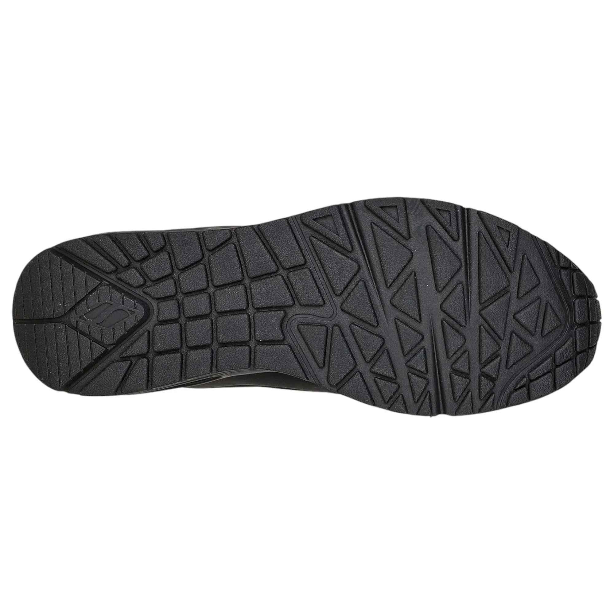 Mens Skechers Uno - Stand On Air Wide Shoes Black/Black