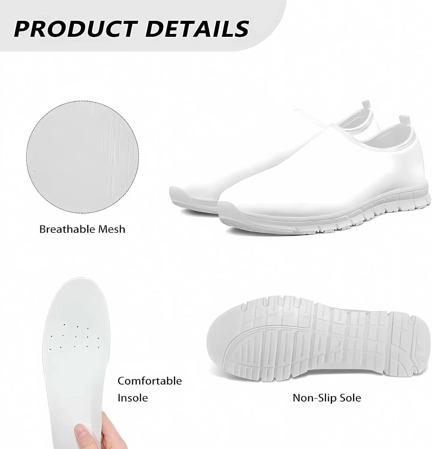 Mens Slip on Flat Shoes Casual Sneakers with Comfortable Insole, Breathable Sports Shoes Loafers Shoes for Men
