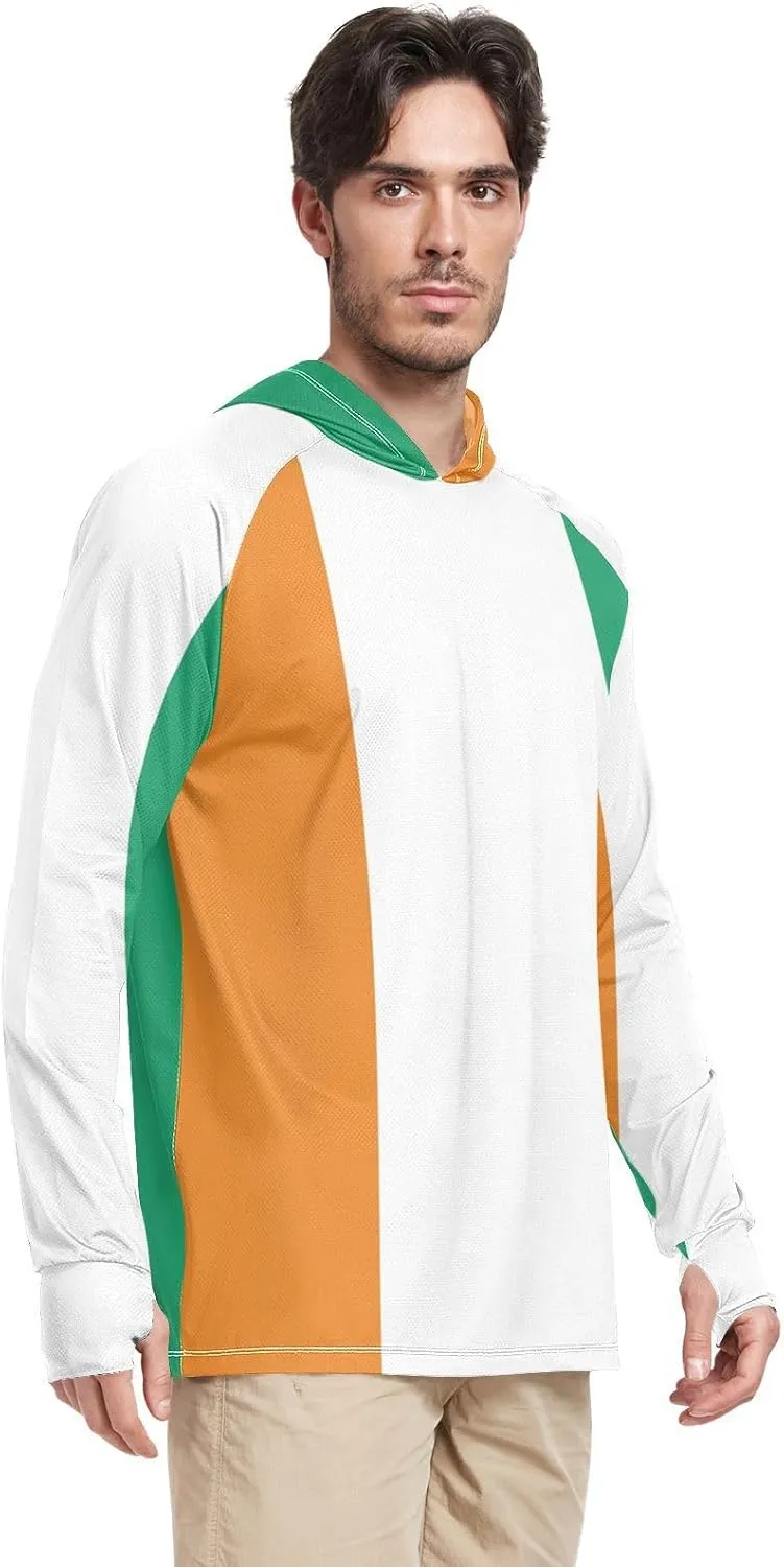 Men's Sun Shirts UPF 50  Sun Protection Hoodie SPF Jacket with Long Sleeves UV Protection Shirt Outdoor Hiking
