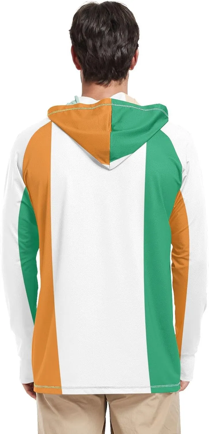Men's Sun Shirts UPF 50  Sun Protection Hoodie SPF Jacket with Long Sleeves UV Protection Shirt Outdoor Hiking