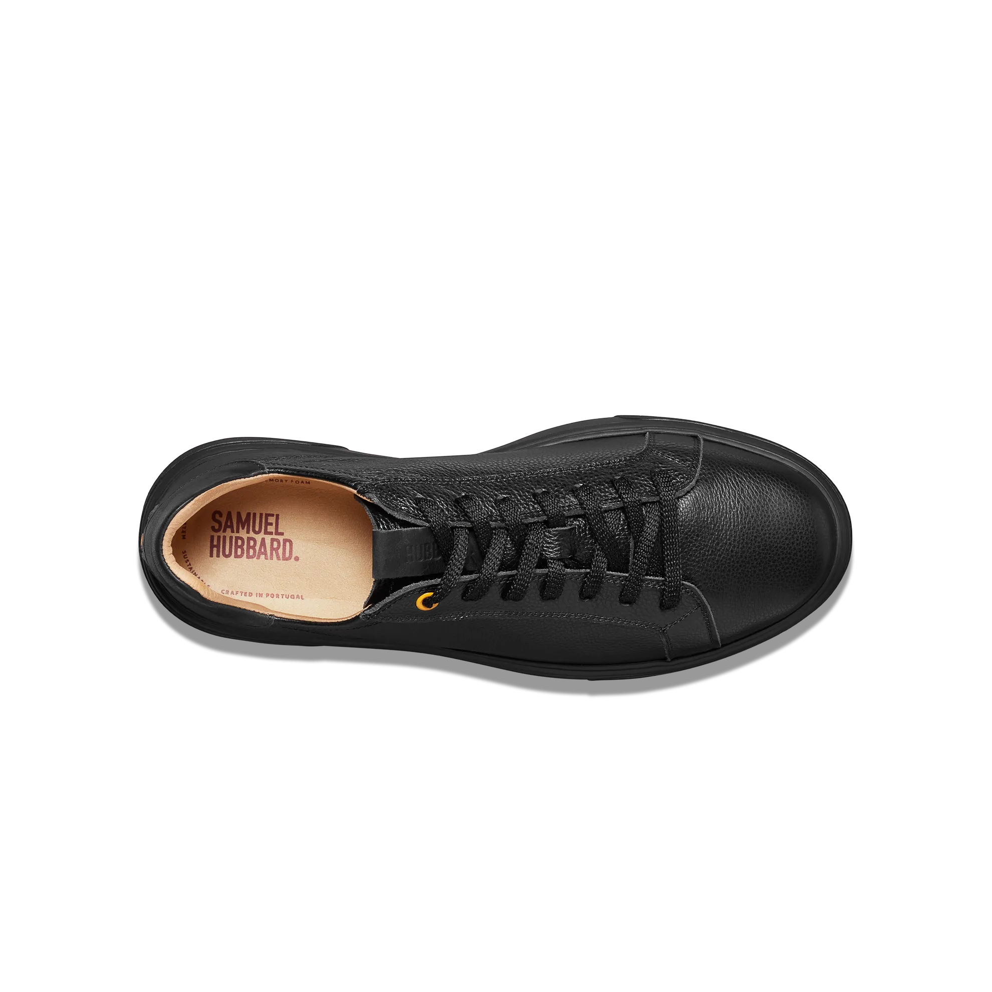 MEN'S SUNSET SNEAKER 2.0-Black Leather on Black Sole | Samuel Hubbard