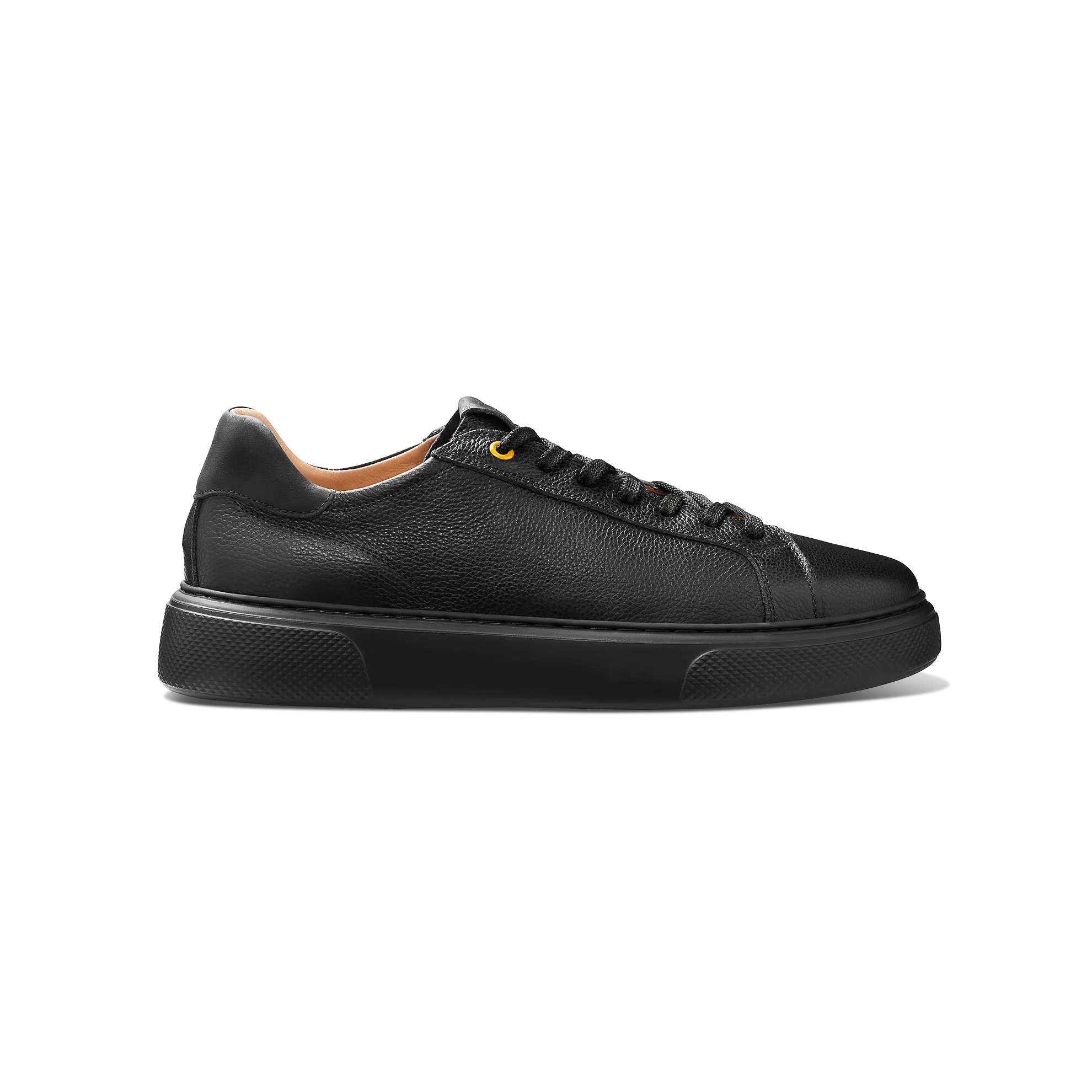 MEN'S SUNSET SNEAKER 2.0-Black Leather on Black Sole | Samuel Hubbard